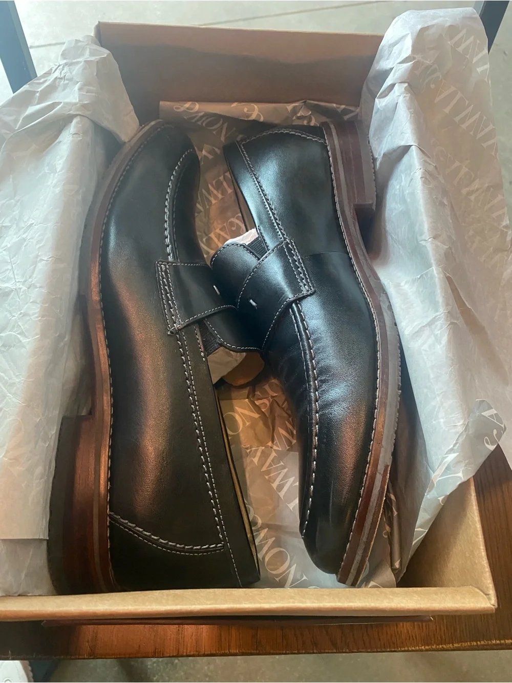 Penny Loafers Black Full Grain Leather Men’s 10.5 M | Original Box